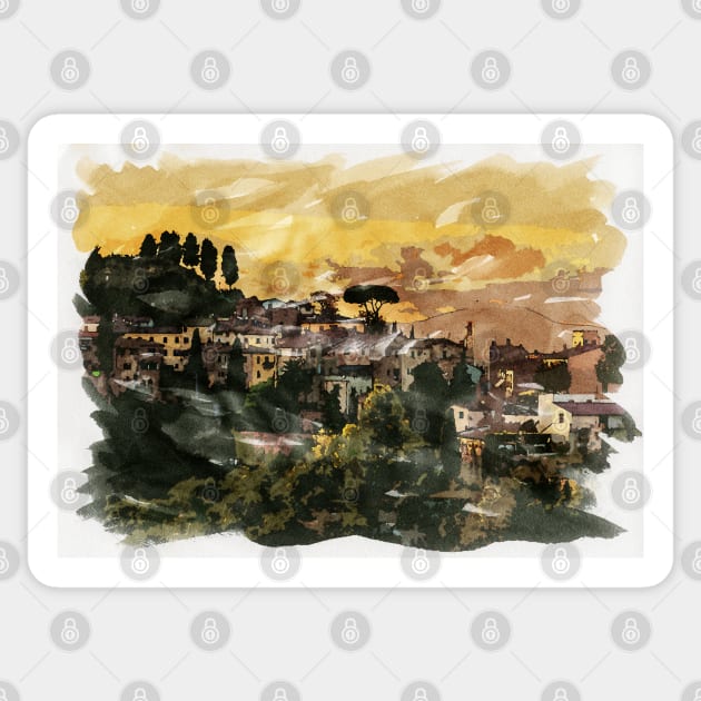 Tuscany Italy Historic Countryside treasures considered one of a kind worldwide Sticker by Naumovski
